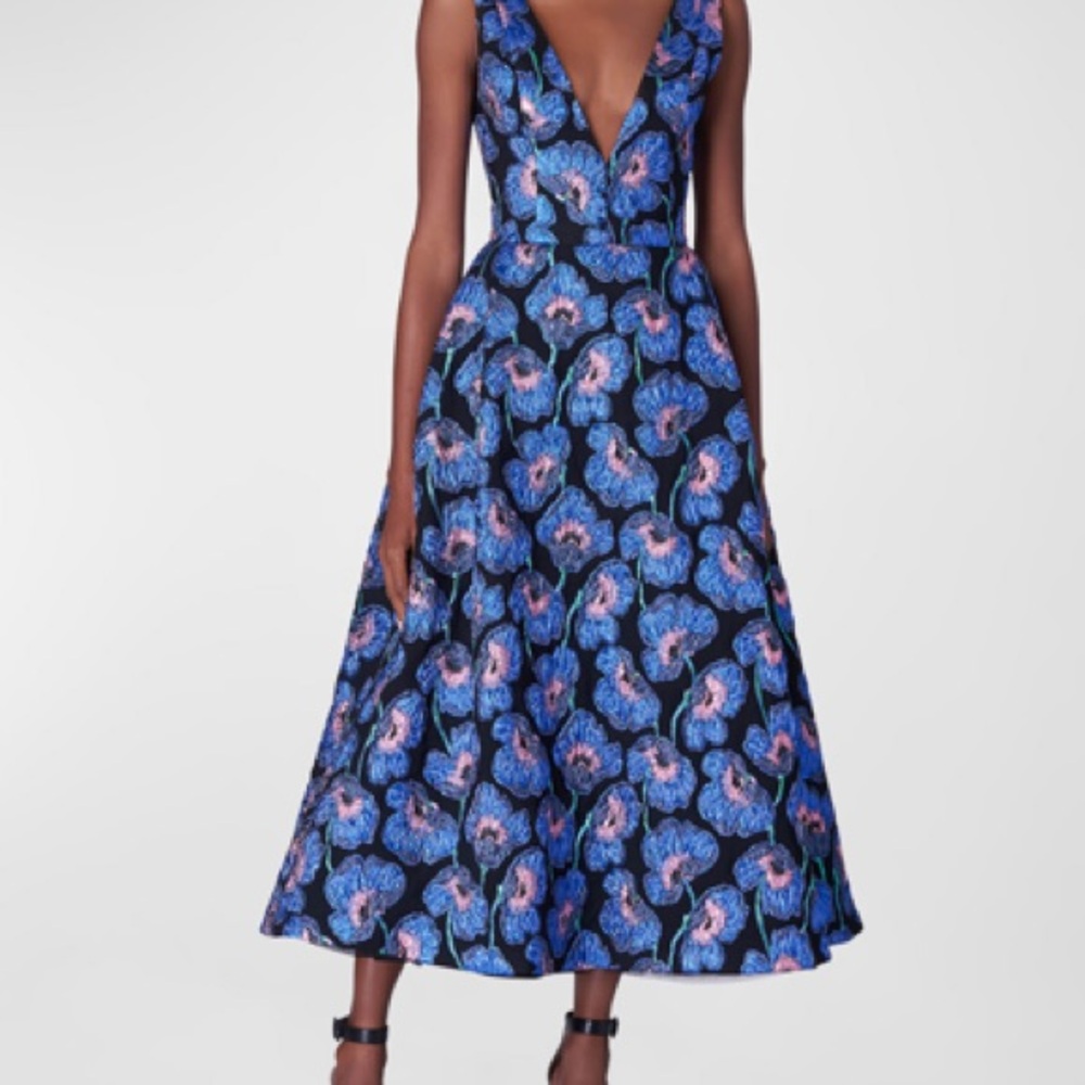 Carolina Herrera Poppy Jacquard Dress